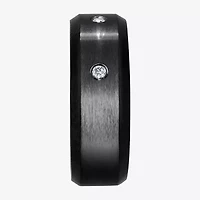 (F / Si2) Mens 8MM 1/10 CT. T.W. Lab Grown White Diamond Wedding Band