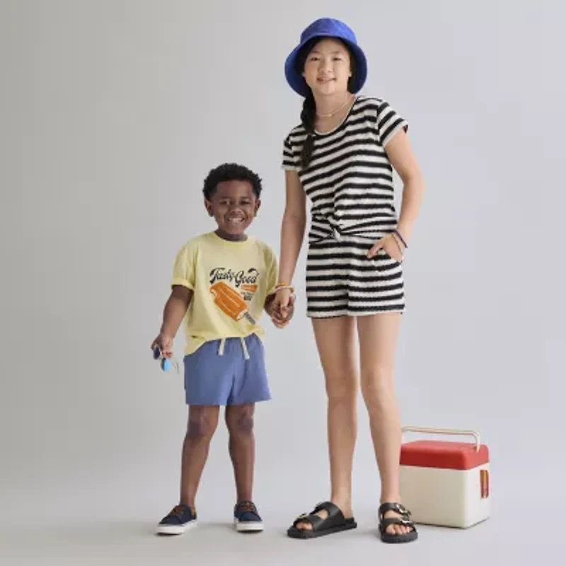 Thereabouts Little & Big Kid Girls Crew Neck Short Sleeve T-Shirt