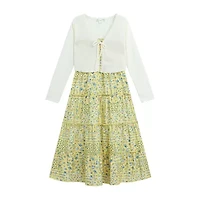 by&by girl Big Kid Girls Floral 2-pc. Dress Set