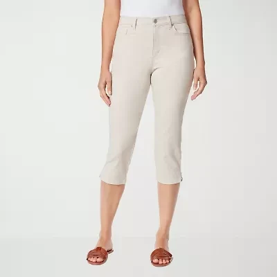 Gloria Vanderbilt Amanda Womens High Rise Stretch Fabric Capri Jean