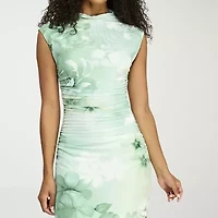 Premier Amour Womens Short Sleeve Floral Sheath Dress