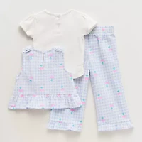 Little Lass Baby Girls 3-pc. Pant Set