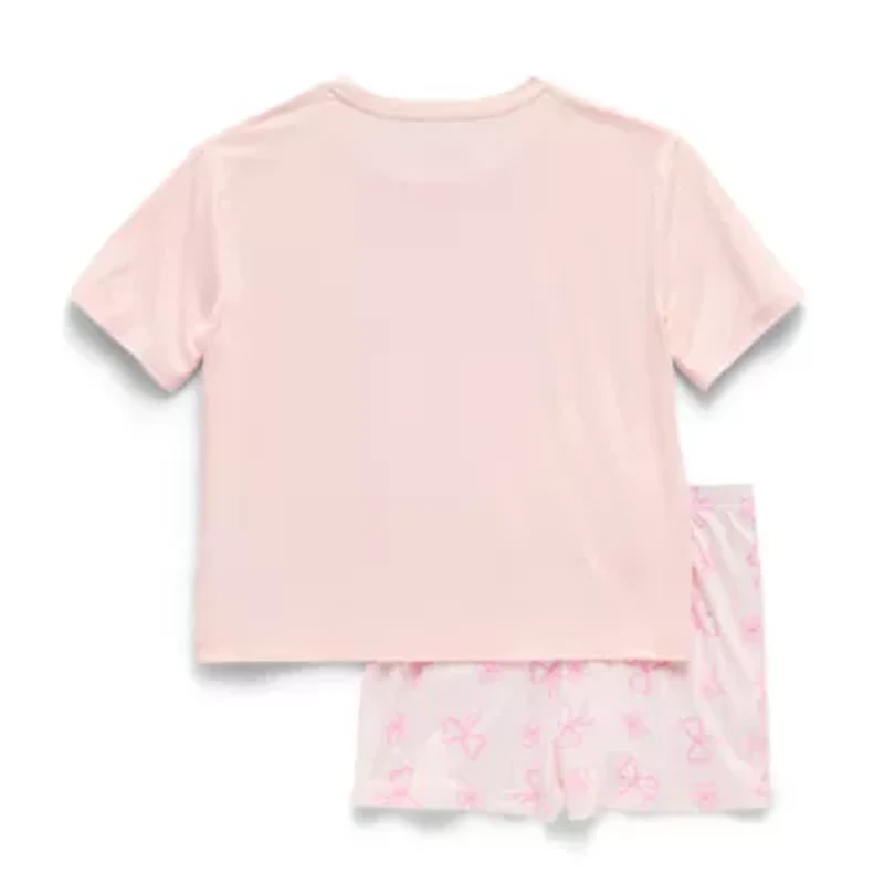 Dream Big Peace Out Little & Kid Girls Crew Neck Short Sleeve 2-pc. Pajama Sets