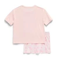 Dream Big Peace Out Little & Kid Girls Crew Neck Short Sleeve 2-pc. Pajama Sets