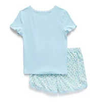 Btween Little & Big Kid Girls Round Neck Short Sleeve 2-pc. Pajama Sets