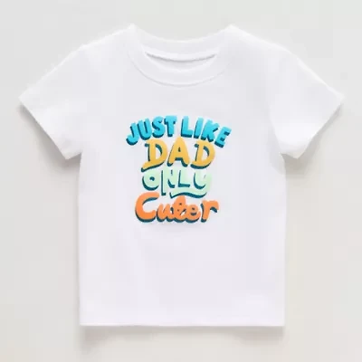 Okie Dokie Baby Boys Round Neck Short Sleeve Regular Fit Graphic T-Shirt