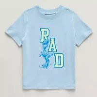 Okie Dokie Toddler Boys Sensory Friendly Round Neck Short Sleeve Adaptive Regular Fit Graphic T-Shirt