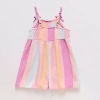 Okie Dokie Toddler & Little Girls Striped Romper
