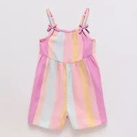 Okie Dokie Toddler & Little Girls Striped Romper