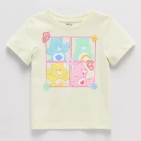 Warner Bros Toddler Girls Crew Neck Short Sleeve Regular Fit Care Bears Graphic T-Shirt