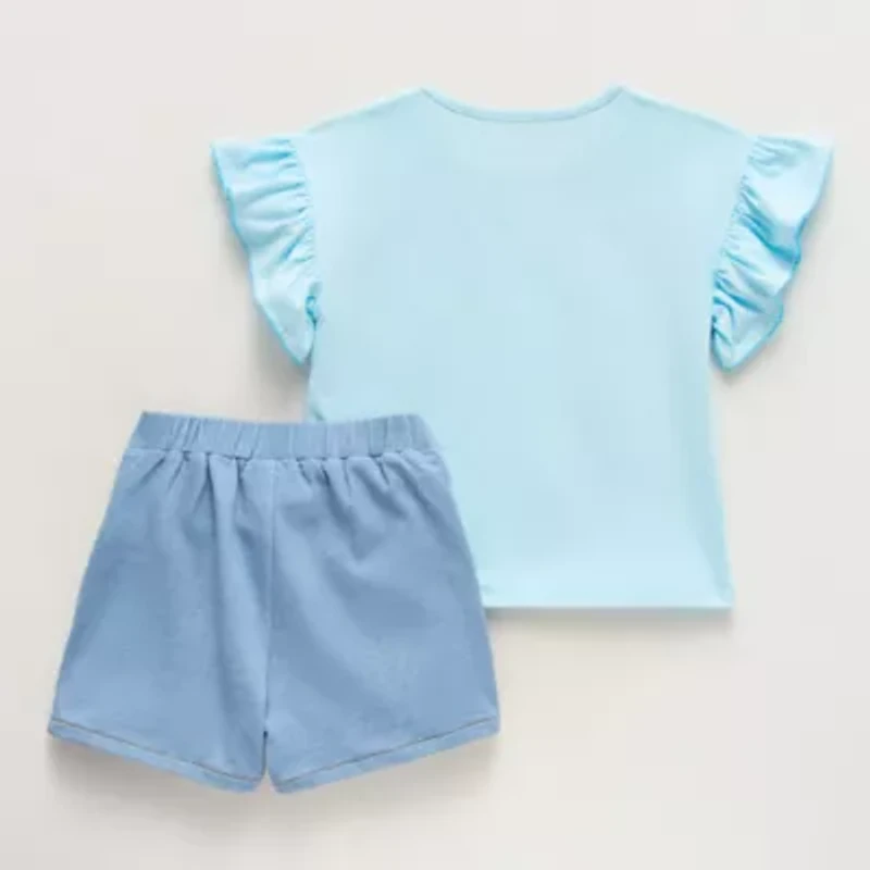 Disney Collection Little & Big Kid Girls Lilo Stitch Skort Set