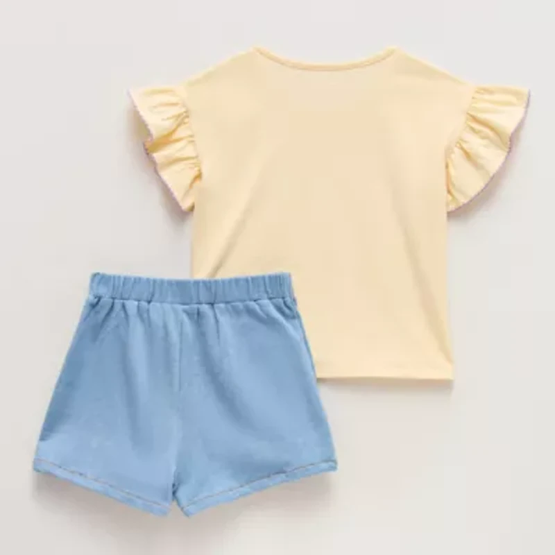 Disney Collection Little & Big Kid Girls Daisy Duck Skort Set