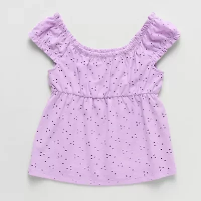 Thereabouts Little & Big Kid Girls Scoop Neck Sleeveless Blouse