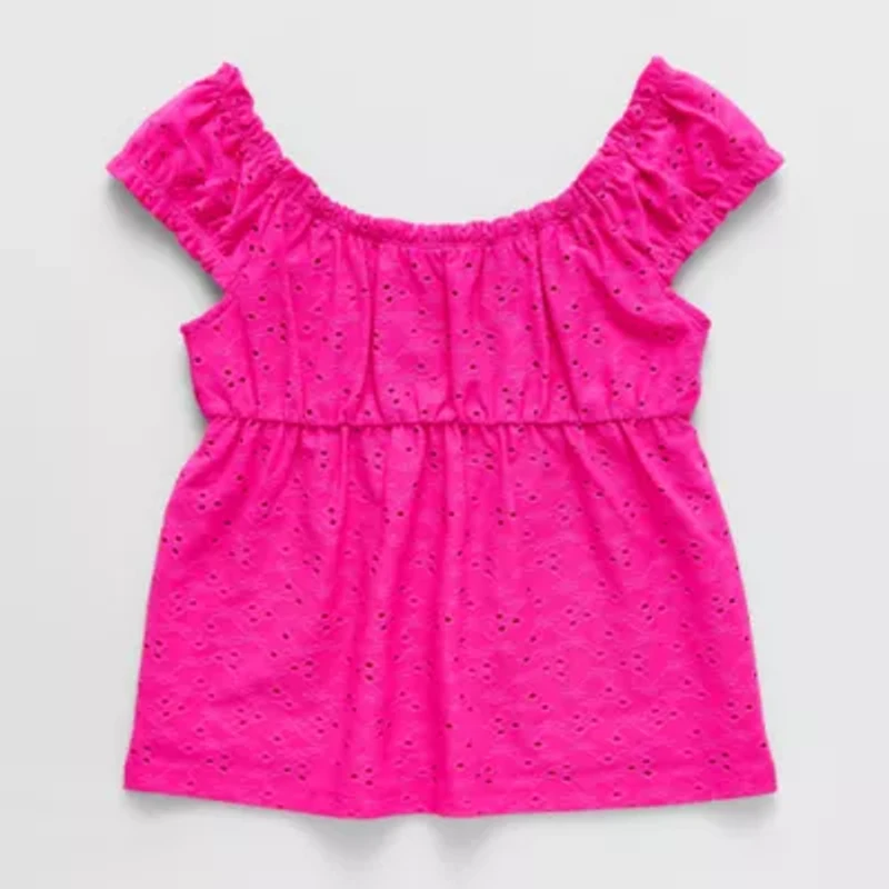 Thereabouts Little & Big Kid Girls Scoop Neck Sleeveless Blouse