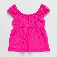 Thereabouts Little & Big Kid Girls Scoop Neck Sleeveless Blouse