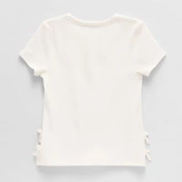 Thereabouts Little & Big Kid Girls Crew Neck Short Sleeve Embroidered T-Shirt