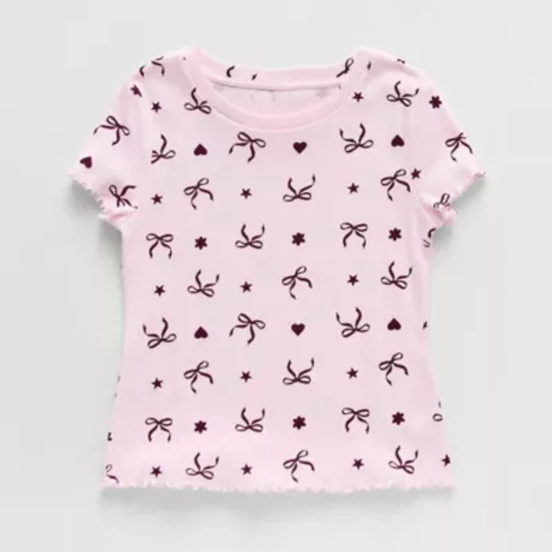 Thereabouts Little & Big Kid Girls Crew Neck Short Sleeve T-Shirt