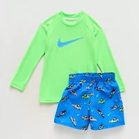 Nike Little & Big Kid Boys Uv Protection 2-pc. Rash Guard Set