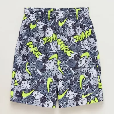Nike Big Kid Boys Floral Swim Trunks