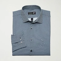 J. Ferrar Big and Tall Mens Regular Fit Easy Care Stretch Fabric Long Sleeve Dress Shirt