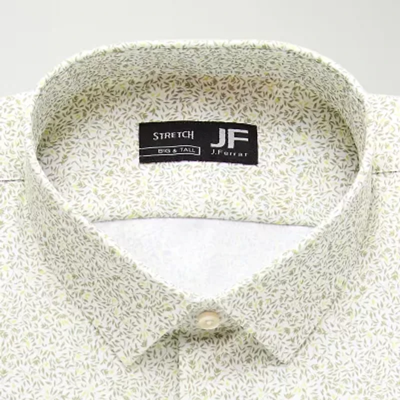 J. Ferrar Big And Tall 360 Stretch Performance Mens Regular Fit Wrinkle Free Long Sleeve Dress Shirt