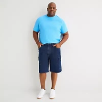 Shaquille O'Neal XLG™ Denim Mens 12" Mid Rise Big and Tall Cargo Short