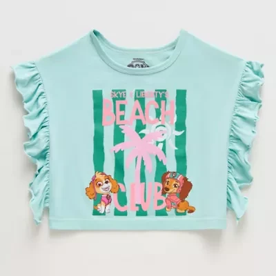 Grayson Little Toddler Girls Crew Neck Short Sleeve Regular Fit Paw Patrol Graphic T-Shirt