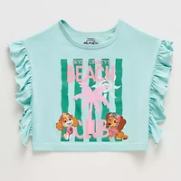 Grayson Little Toddler Girls Crew Neck Short Sleeve Regular Fit Paw Patrol Graphic T-Shirt