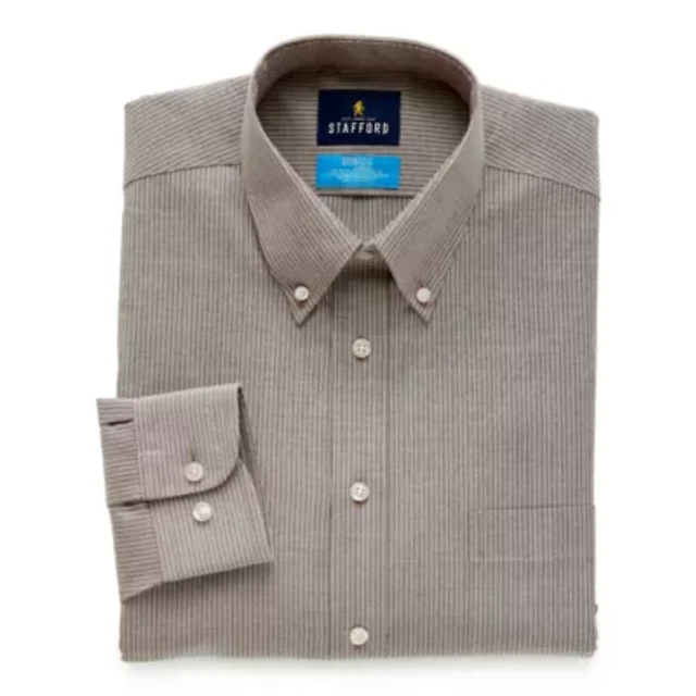 stafford regular fit dress shirts Stafford Men Lt Blue Regular Fit Long Sleeve Dress Shirt, 17 32-33  5316608042309