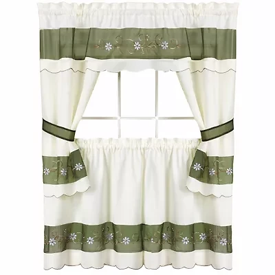 Rod Pocket Kitchen Curtains & Drapes Window Set