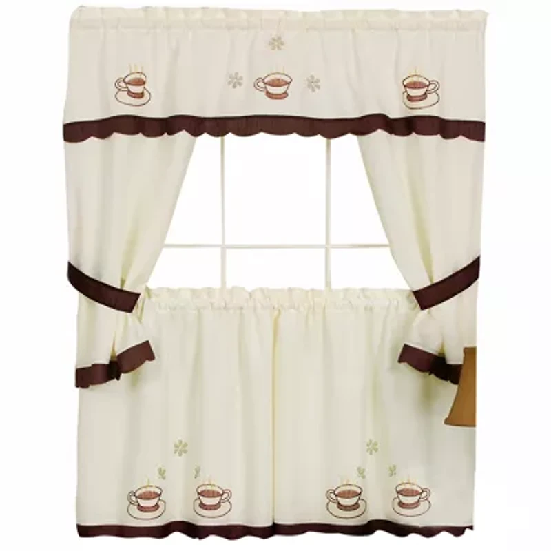 Rod Pocket Kitchen Curtains & Drapes Window Set