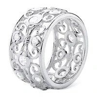 DiamonArt® Womens CT. T.W. White Cubic Zirconia Sterling Silver Cocktail Ring