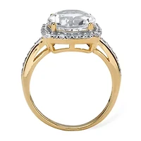 DiamonArt® Womens 4 1/4 CT. T.W. White Cubic Zirconia 14K Gold Over Silver Cocktail Ring
