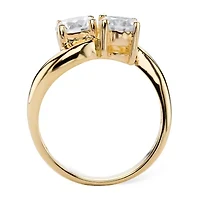 DiamonArt® Womens 2 CT. T.W. White Cubic Zirconia 14K Gold Over Silver Cocktail Ring