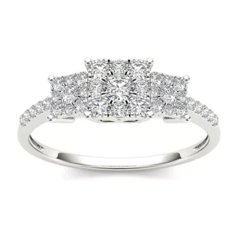 CT.T.W. Natural Diamond 10K White Gold Engagement Ring