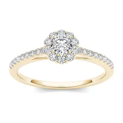 CT.T.W. Natural Diamond 10K Yellow Gold Engagement Ring