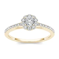 CT.T.W. Natural Diamond 10K Yellow Gold Engagement Ring