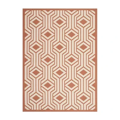 Safavieh Courtyard Collection Dorothy Geometric Indoor/Outdoor Area Rug