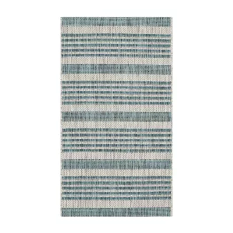Safavieh Courtyard Collection Major Stripe Indoor/Outdoor Area Rug