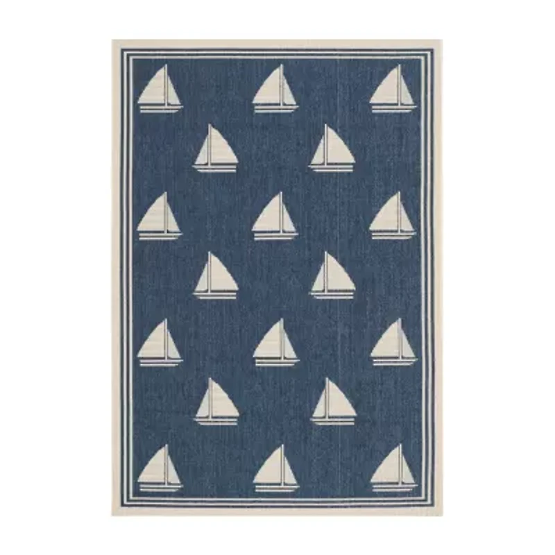 Safavieh Courtyard Collection Palden Geometric Indoor/Outdoor Area Rug