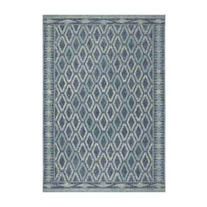 Safavieh Courtyard Collection Trent Geometric Indoor/Outdoor Area Rug
