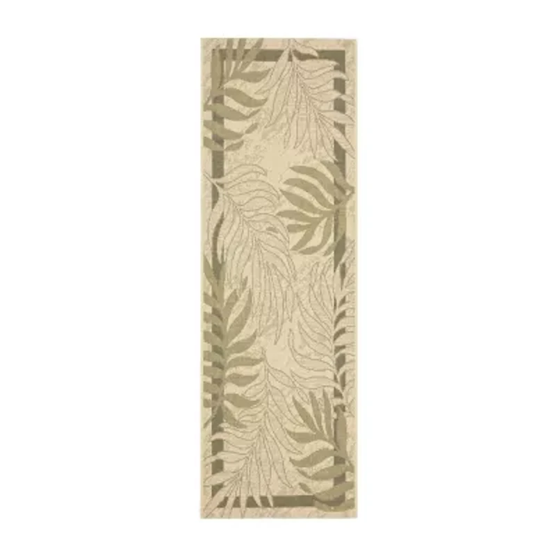 Safavieh Courtyard Collection Wilmer Floral Indoor/Outdoor Runner Rug