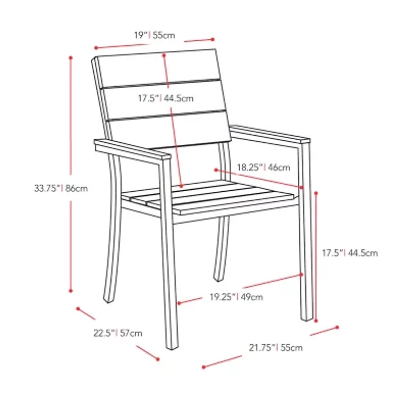 Gallant Patio Dining Chair-Set of 2