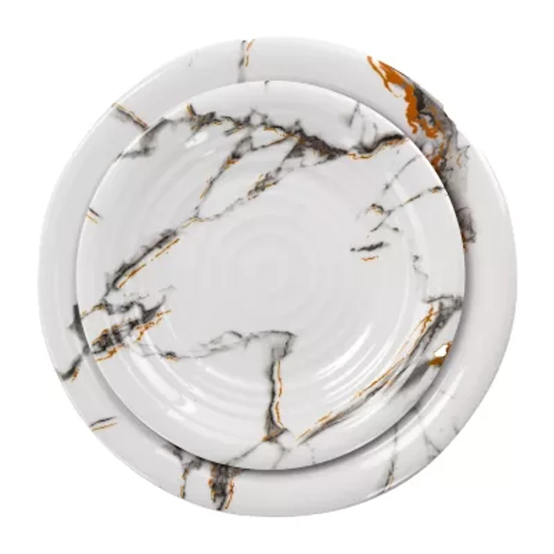 Elama Fine Sculpture 12-pc. Melamine Dinnerware Set