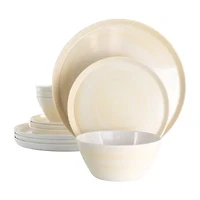 Elama Crafted Clay 12-pc. Melamine Dinnerware Set