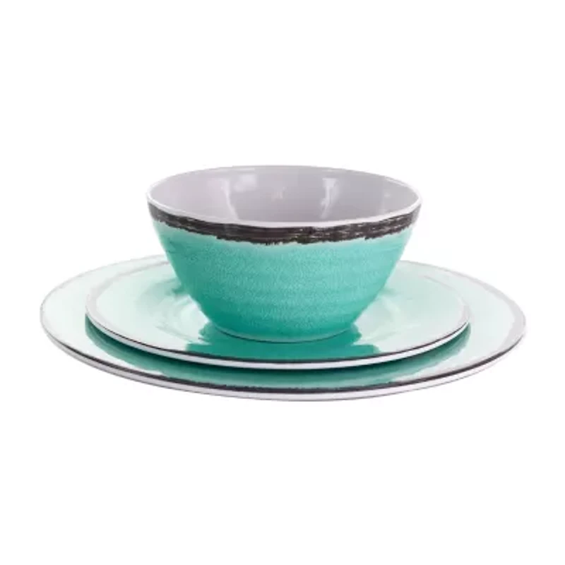 Elama Azul Banquet 12-pc. Melamine Dinnerware Set