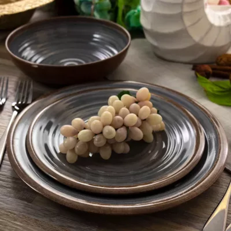 Elama Stone Oak 12-pc. Melamine Dinnerware Set