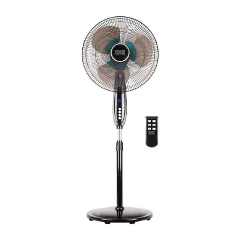 Black+Decker 16" Dual Blade Pedestal Stand Fan with Remote