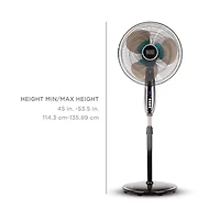 Black+Decker 16" Dual Blade Pedestal Stand Fan with Remote