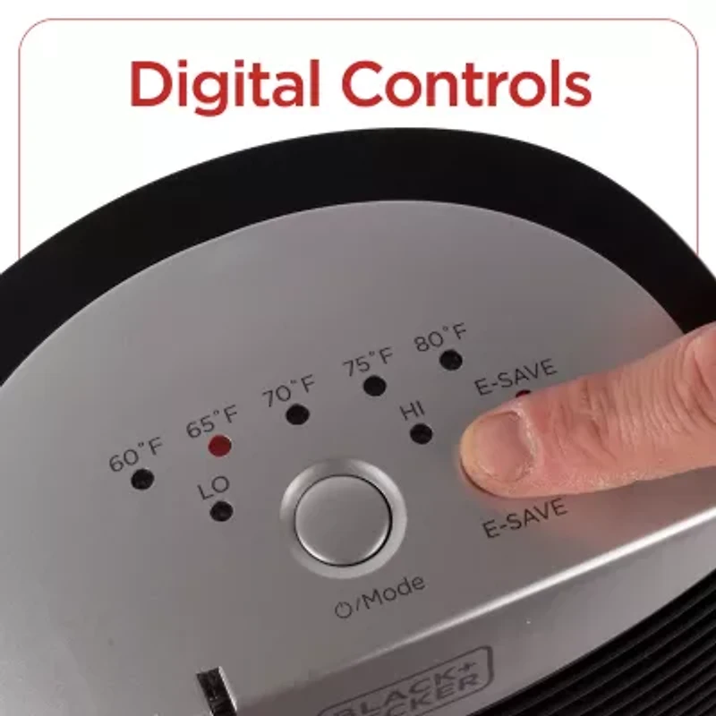 Black+Decker Electronic Personal Heater with E-Save Function